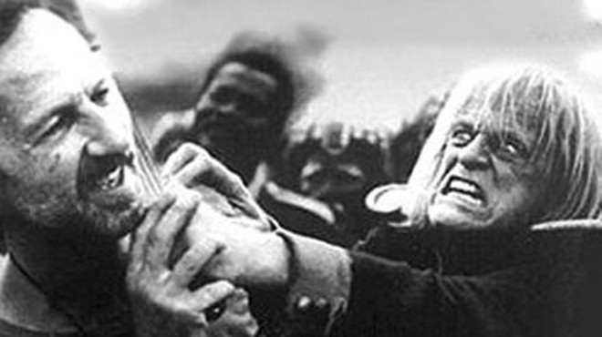 Herzog getting strangled by Klaus Kinski