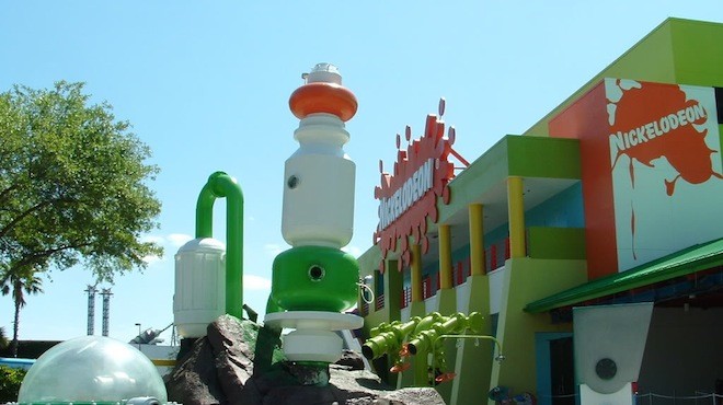 Nickelodeon Studios during its '90s heyday, as seen from the base of the mighty slime geyser.