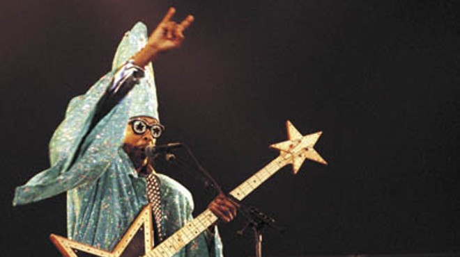 No, Bootsy's not playing. I just love this picture. None more funky.