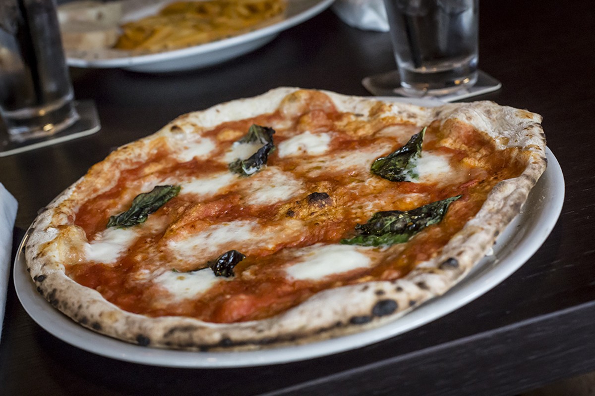 A hand-built Stefano Ferrara pizza oven is Bavaro's shining star
