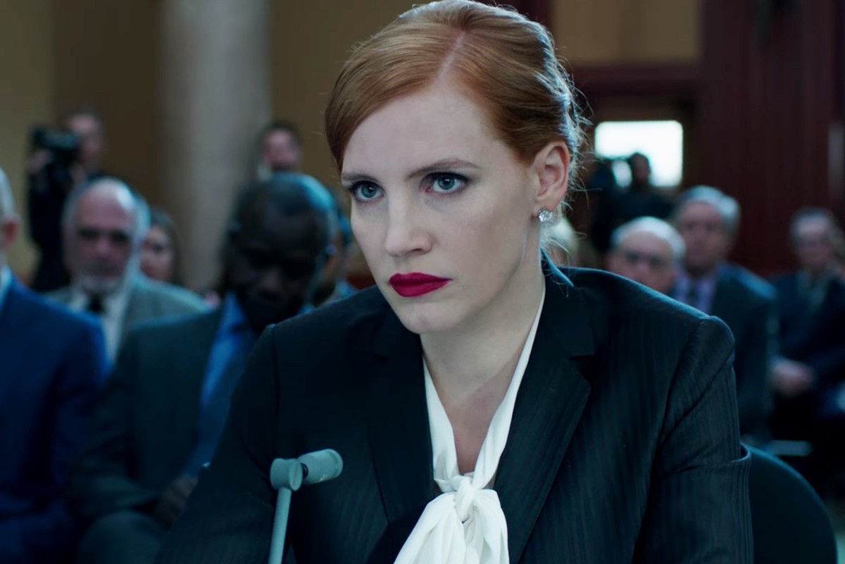 As D.C. lobbyist 'Miss Sloane,' Jessica Chastain takes on the gun lobby