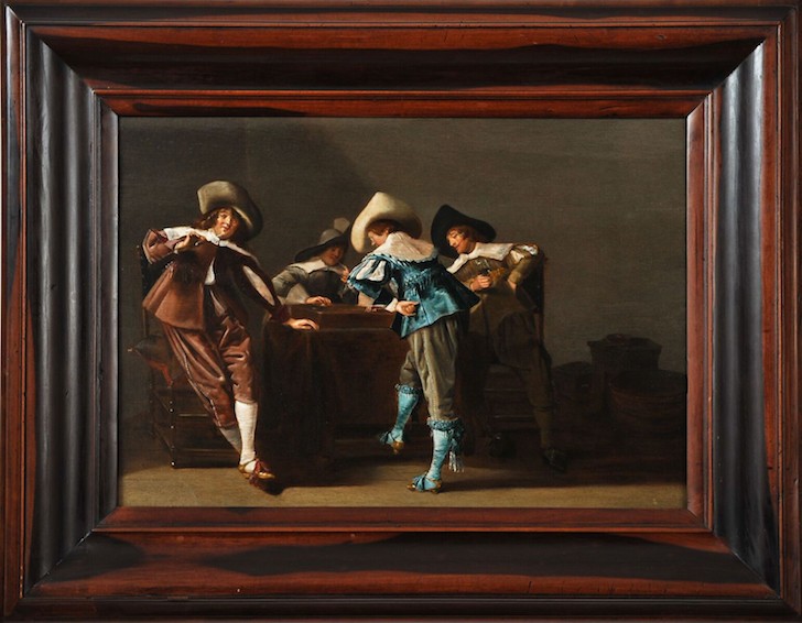 "An Elegant Company Playing a Game of Trictrac in an Interior," ca. 1650