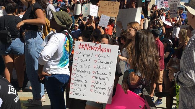 Hundreds rally for gun reform in South Florida after Parkland high school shooting