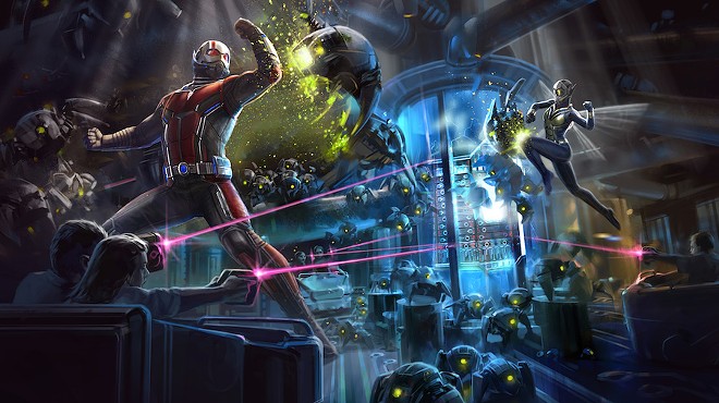 An artist rendering of the upcoming Ant-Man ride slated for Hong Kong Disneyland