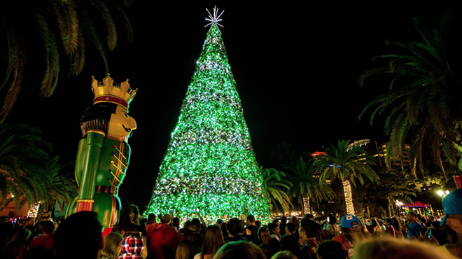 The City of Orlando will flip the switch on this giant Christmas tree Friday
