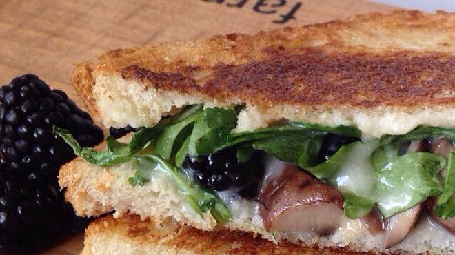 Toasted's blackberry melt, with fontina, arugula and fresh berries