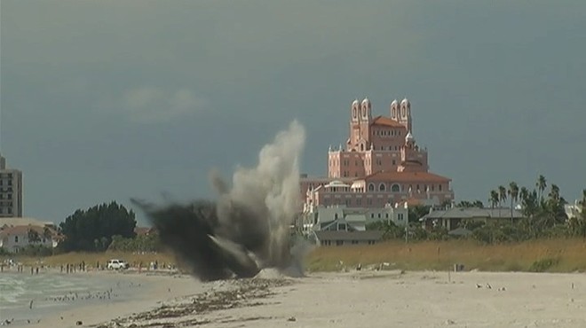 An old-timey WWII bomb was found and safely detonated on a St. Petersburg beach Sunday