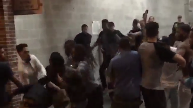 There was a massive street fight in downtown Orlando last night
