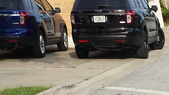 A Florida police chief gave himself a ticket for this terrible parking job