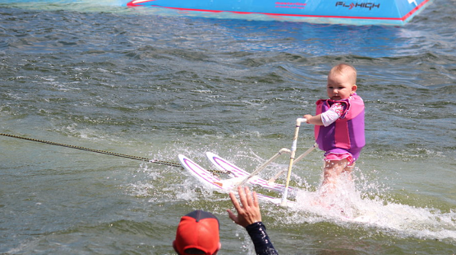 This baby from Winter Haven is probably the world's youngest water skier