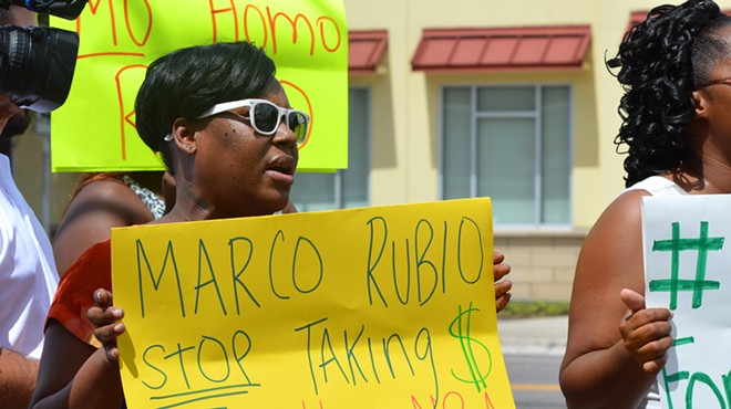 Marco Rubio clashes with protester over Pulse shooting during Orlando visit
