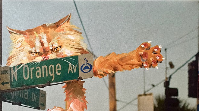 Sneaky felines headline the District at Mills 50's new art show, 'Peeping Tom Cats'