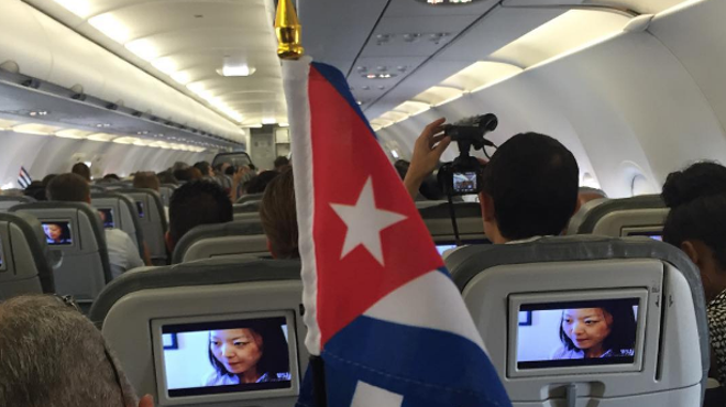 First commercial flight from Florida to Cuba took off today