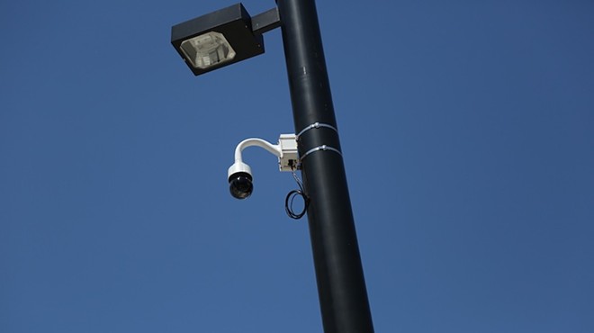 A surveillance camera in downtown Orlando.