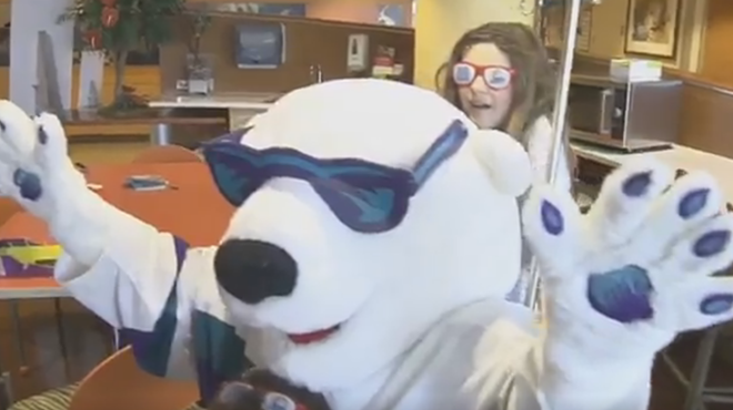 Solar Bears help children at Florida Hospital ace the Mannequin Challenge