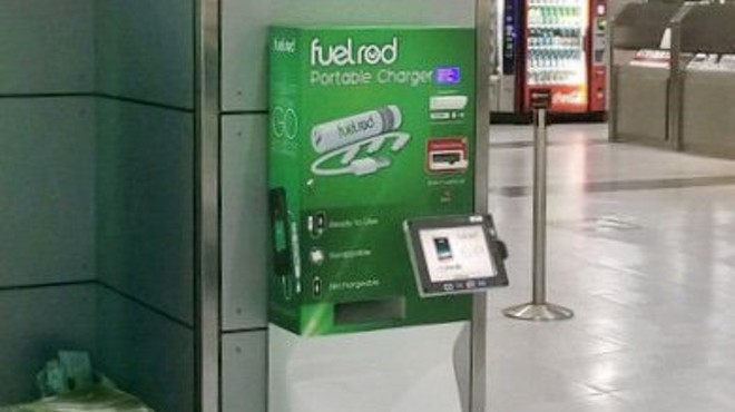 A FuelRod kiosk at Orlando Sanford International Airport