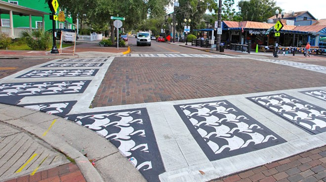 Orlando's new crosswalk art will have you seeing swans in Thornton Park
