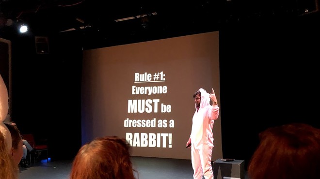 Jon Bennett performs "It's Rabbit Night!" on opening night of the 2020 Orlando Fringe Winter Mini-Fest, which continues through Jan. 12.