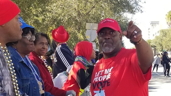 Florida Rights Restoration Coalition's Desmond Meade at the Jan. 20 MLK Parade in St. Pete