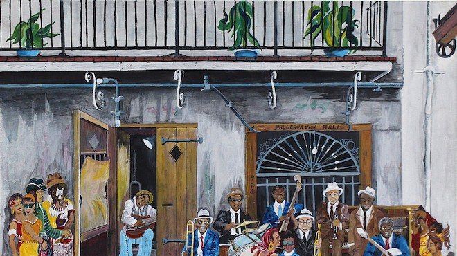 "Preservation Hall," paint on canvas board, 1992