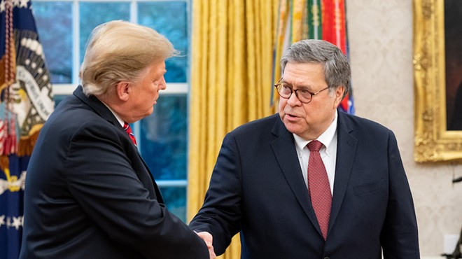 President Donald Trump and Attorney General William Barr
