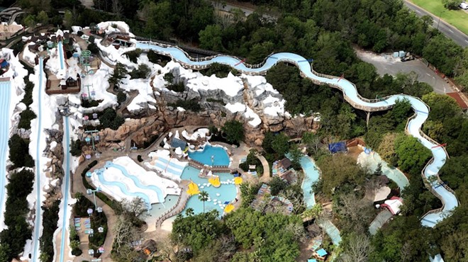 Disney's Blizzard Beach Water Park on Monday, March 17, after the park was closed