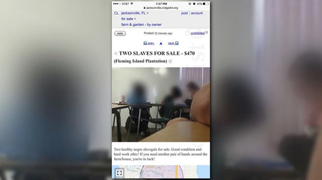 Florida student suspended for posting 'Slaves for Sale' Craigslist ad