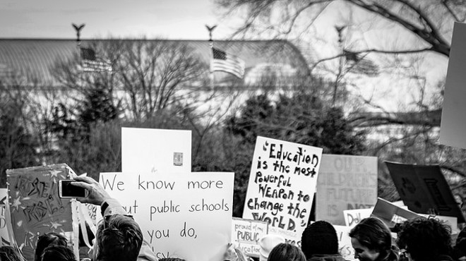 Photo from Last Janurary's Oppose Betsy DeVos Protest in Washington