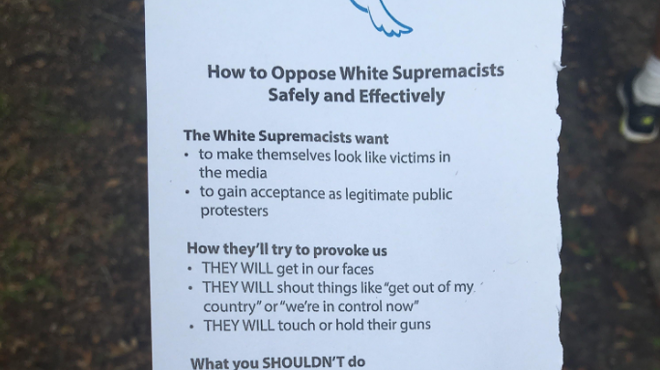 'How to oppose white supremacists safely' fliers handed out at Florida Confederate  rally
