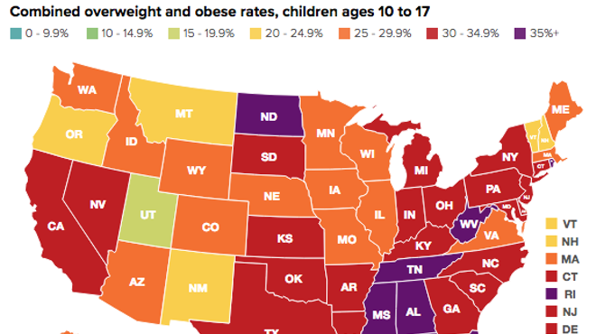 Study says Florida ranks 4th in nation for childhood obesity