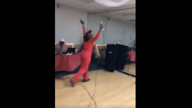 Orlando Commissioner Regina Hill literally jumped for joy after avoiding run-off election