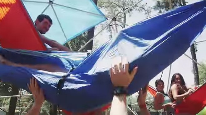 University of Florida students organized the world's largest hammock party