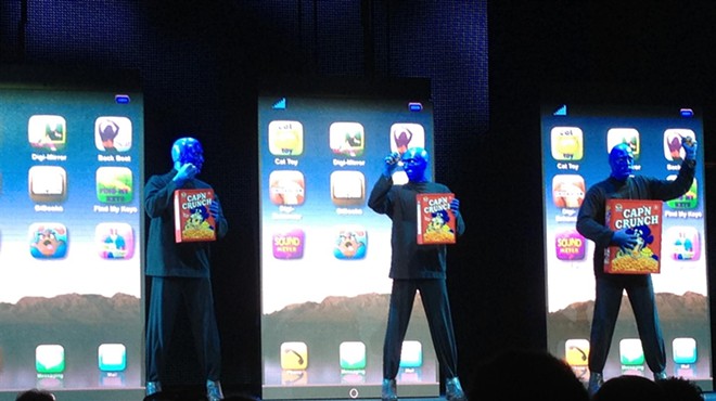 Updated "Blue Man Group" show previewed at Universal Citywalk 2/16/12
