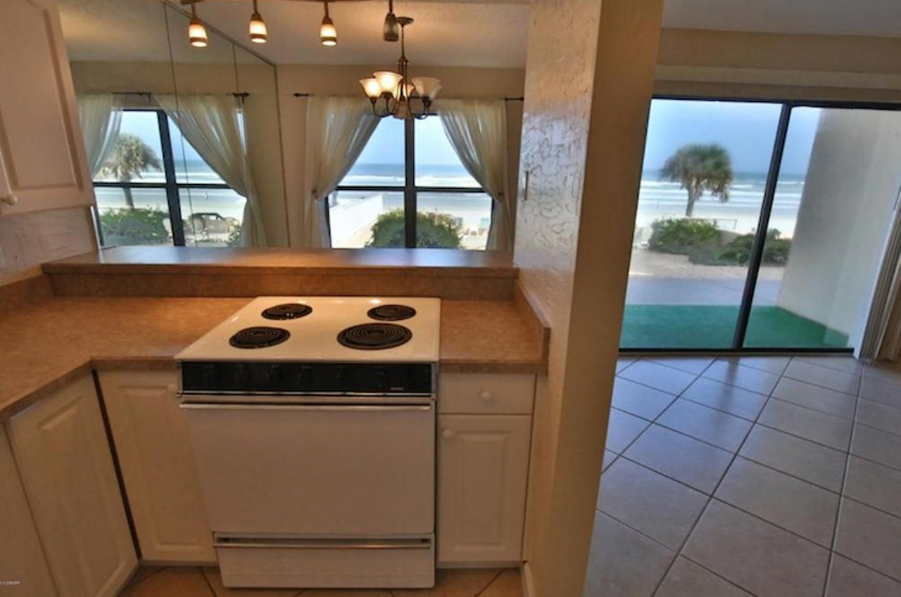 3805 S Atlantic Ave Apt 1, Daytona Beach Shores
$195,000
Estimated mortgage: $1,030 a month
2 beds, 1 full bath, 946 sq ft
The kitchen has a the basic essentials, but will probably need to be remodeled.