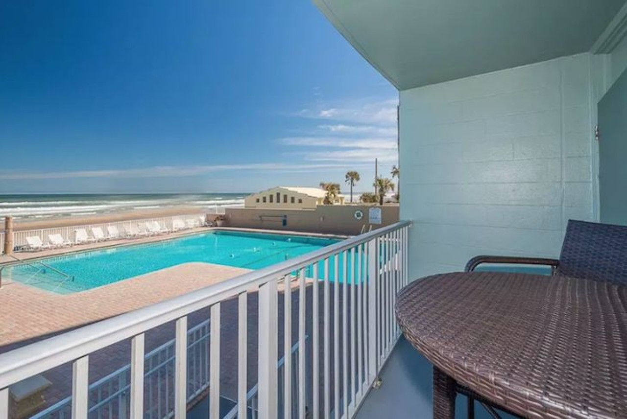 Oceanfront Art Deco Condo in Daytona Beach  
4 guests, Studio, 1 bed and 1 bath
$67 per night
But the best thing about this spot is the view.