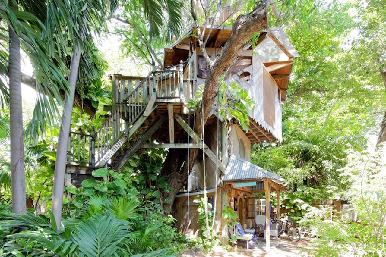 Treehouse Canopy Room: Permaculture Farm
2 guests, 1 bedroom, 1 bed, 1 shared bath
Estimated price per night: $65 
Enjoy a blissful escape at this cute treehouse in Miami, one of Florida&#146;s most popular Airbnbs. This urban jungle oasis has its own permaculture farm with goats, pigs, emus, roosters and cats in Little Haiti, and it&#146;s about 15 minutes from South Beach. 
Photo via Airbnb