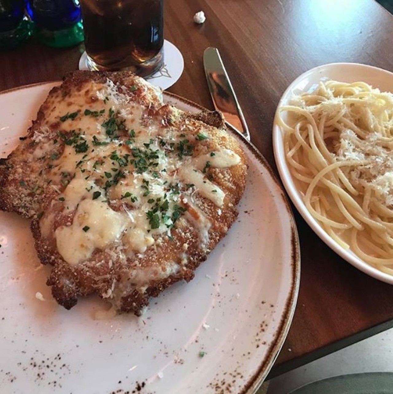 Try the chicken parm, a classic Italian dish.. 
Photo via just_a_small_town_g1rl_/Instagram