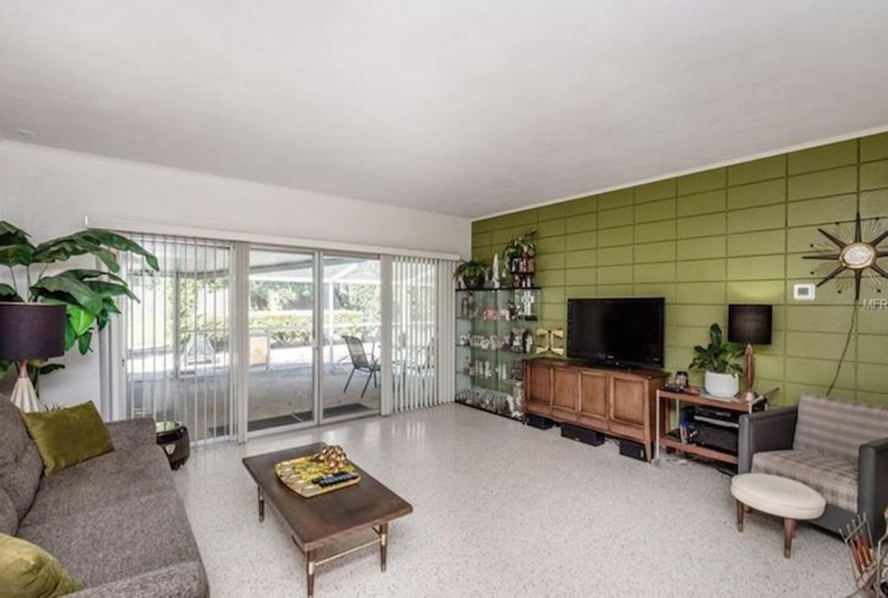 633 Woodley Rd
$279,000
BEDROOMS: 3
BATHS: 2 full
STAND-OUT FEATURES: It's a cool mid-century modern-style home, pool, terracotta floors, wood-burning fireplace 
Visit the listing page here