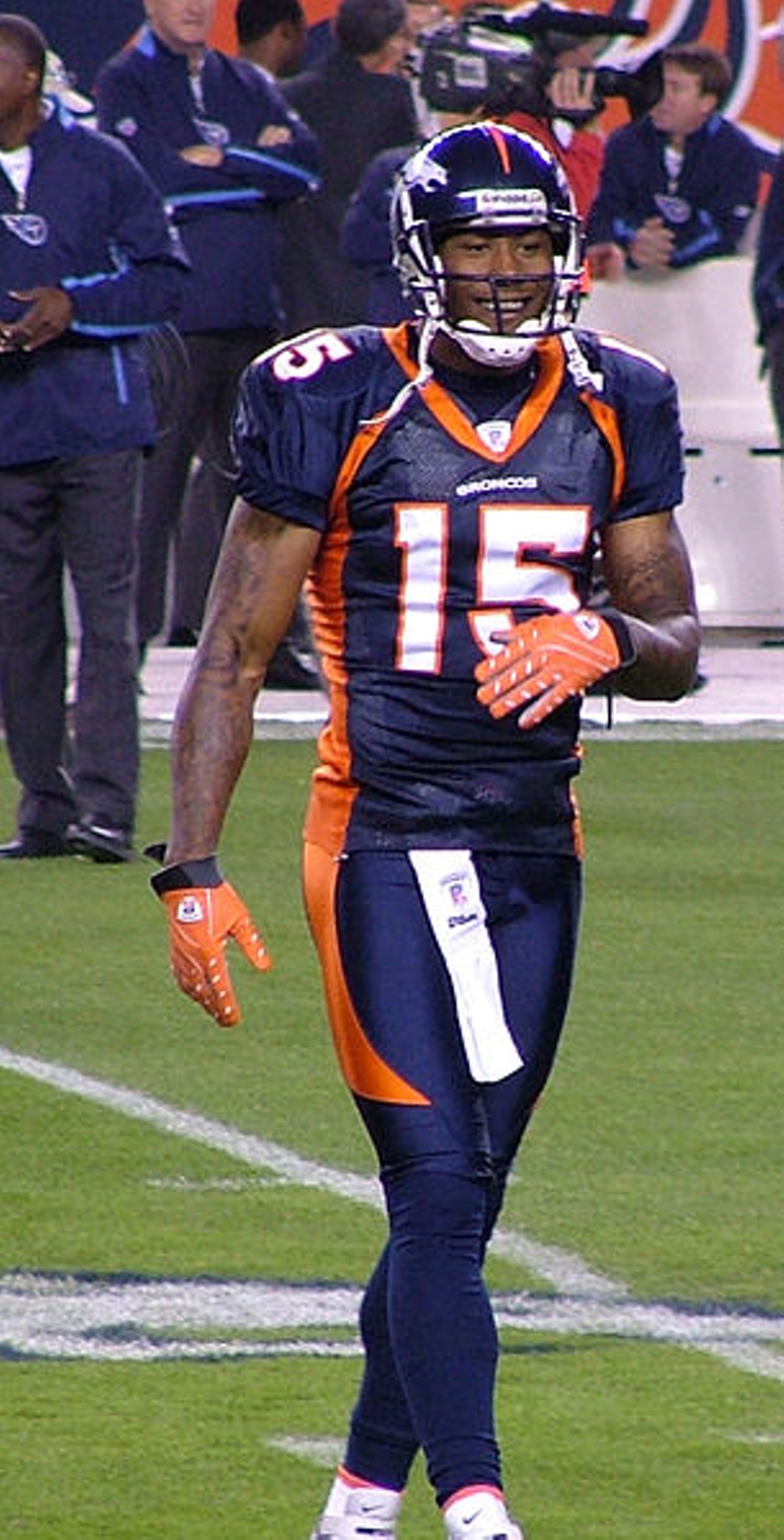 Brandon Marshall- An NFL wide receiver currently playing for the Chicago Bears.