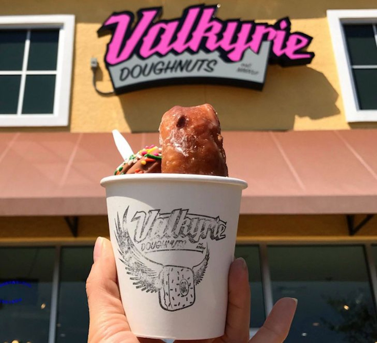 Valkyrie Doughnuts 
Address: 160 12226 Corporate Blvd. 
Valkyrie&#146;s doughnuts are huge, delicious, and vegan. You&#146;ll be in heaven with twelve different options, and just as lucky if you&#146;re there when the hot glazed doughnuts come out.  
Photo via Valkyrie Doughnuts/Facebook