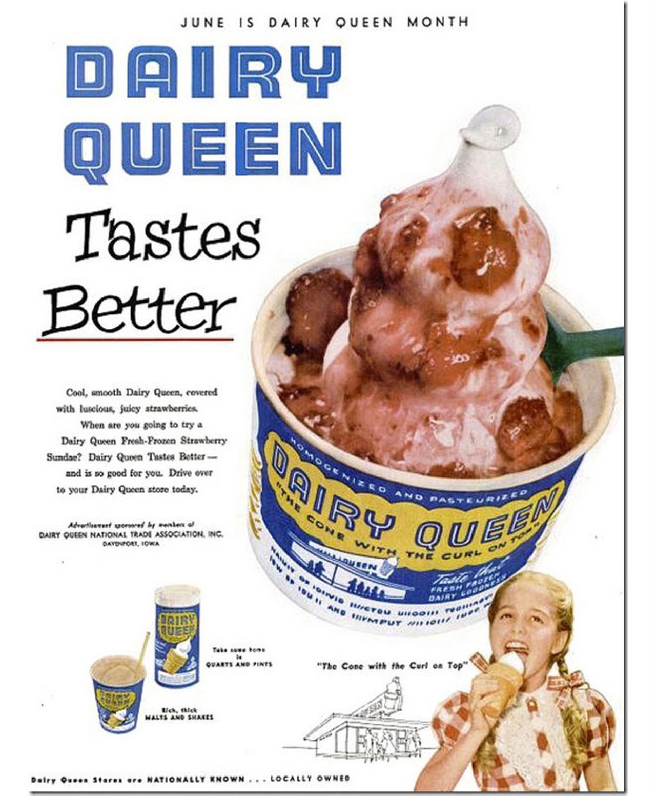 Could you imagine the pressure on a Dairy Queen server in the '50s to ensure that there was a perfect curl at the top of each ice cream they served?via Chronically Vintage