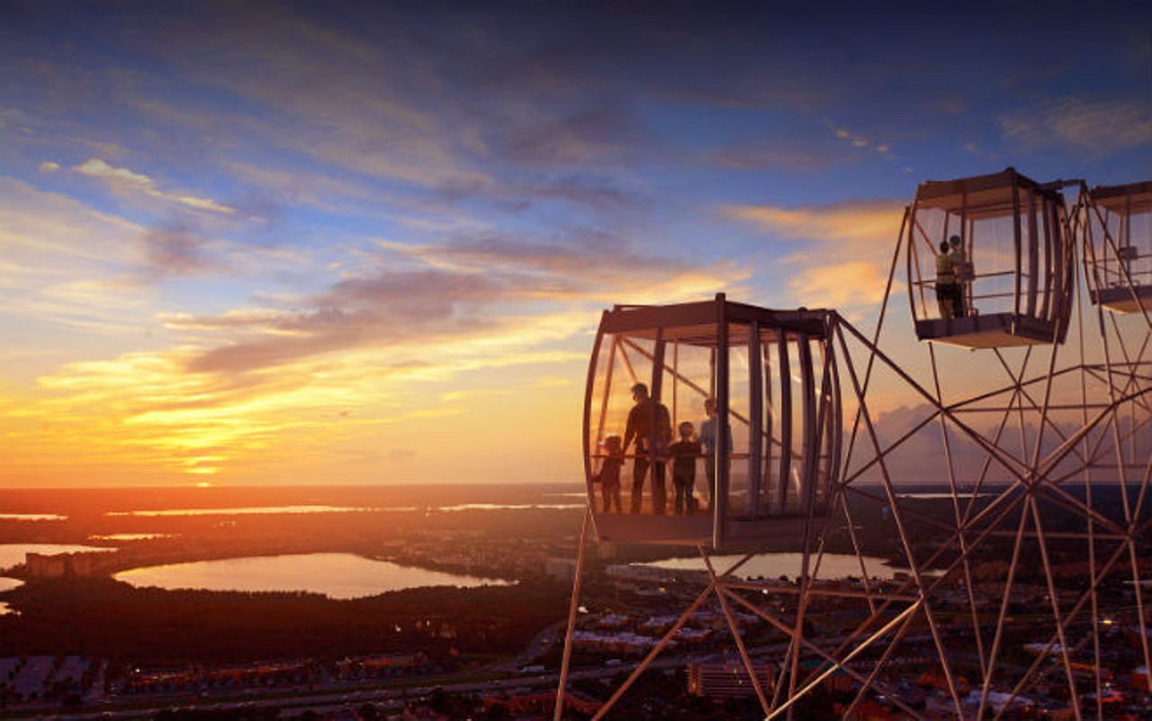 You could get stuck in the Orlando Eye for days and days, eventually dying of extreme boredom.
Photo via Orlando Weekly