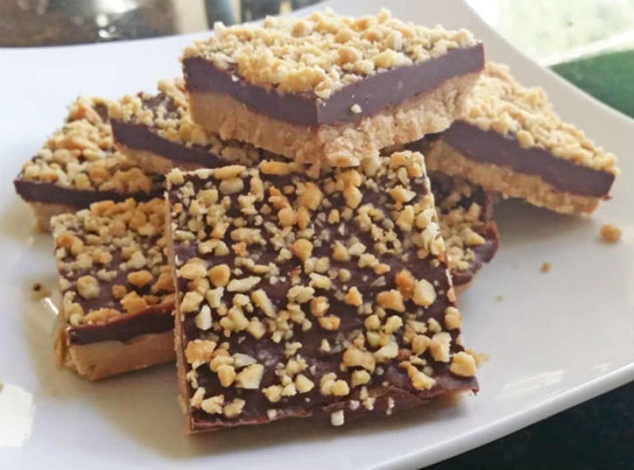 Kryonik Sweets
Semi-sweet chocolate peanut butter squares; $30
Shop also has: toffee, truffles and bars
Photo via Kryonik Sweets