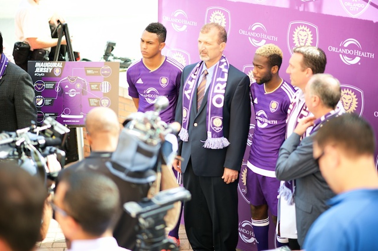 12 royal shots from the unveiling of Orlando City Soccer Club's MLS jersey