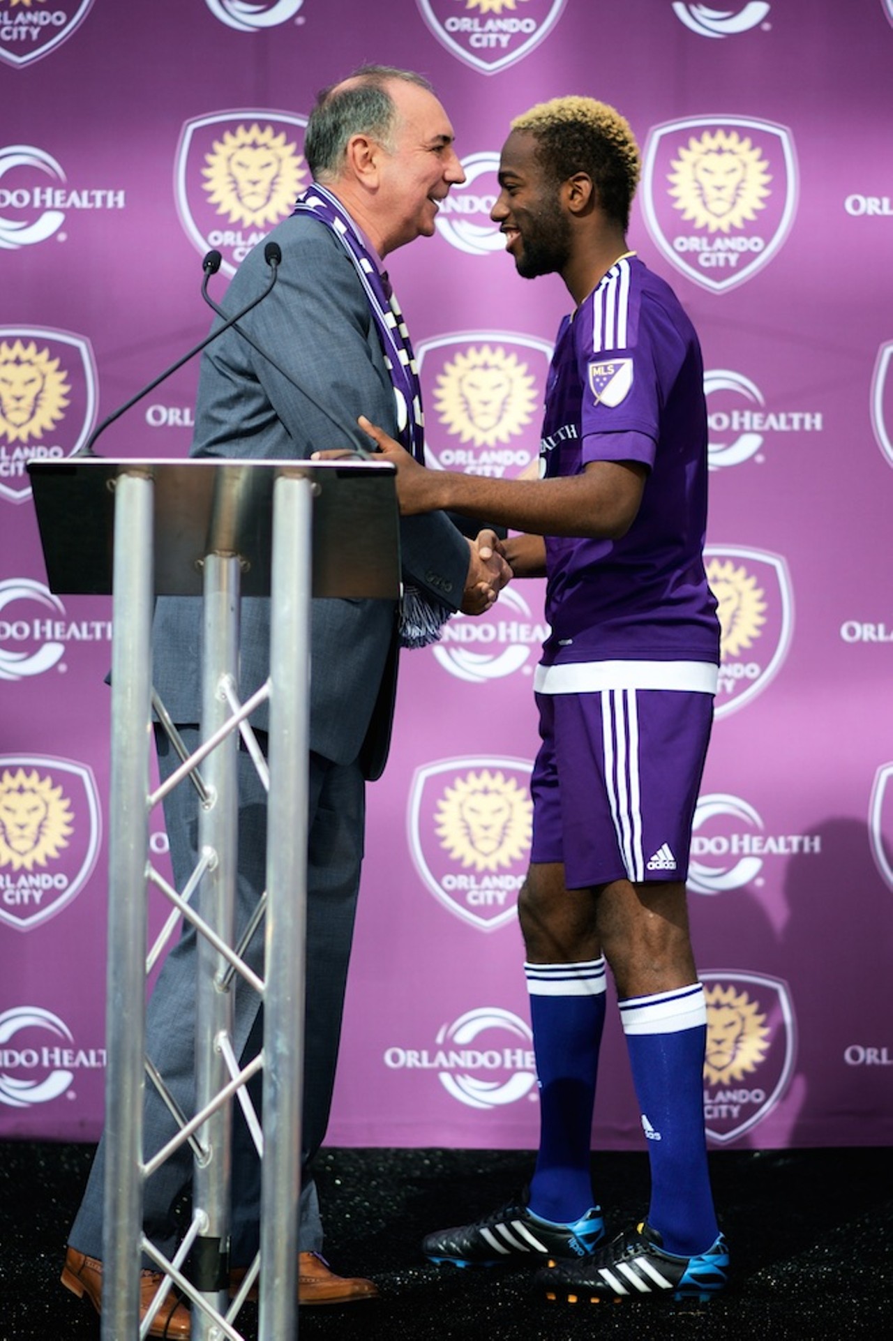 12 royal shots from the unveiling of Orlando City Soccer Club's MLS jersey