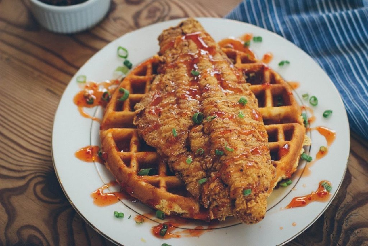 Must try: Fried catfish and hushpuppy waffle
Photo via The Coop