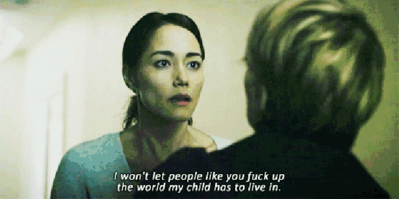 The only real lesson Gillian Cole, played by Sandrine Holt, learned from her former boss Claire is that it's OK to tell a few lies to get your way.
via