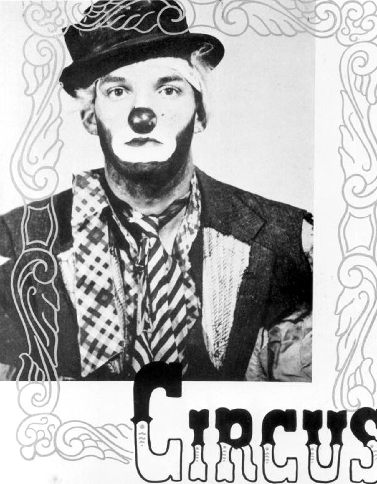 Clown on a poster circa 1948 (via floridamemory.com)