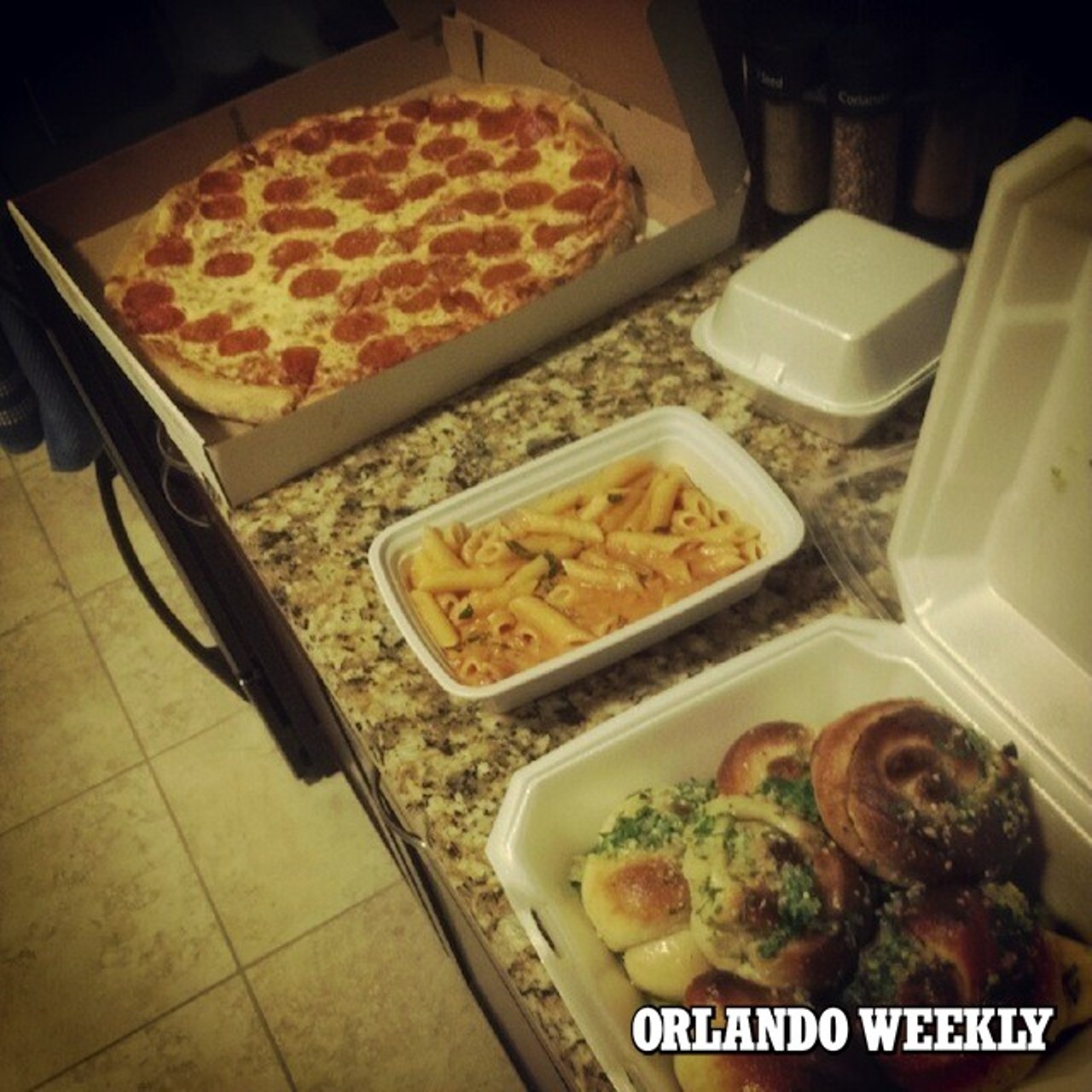 Or maybe you decided to eat in. Say, takeout from Dominick's in Winter Springs.