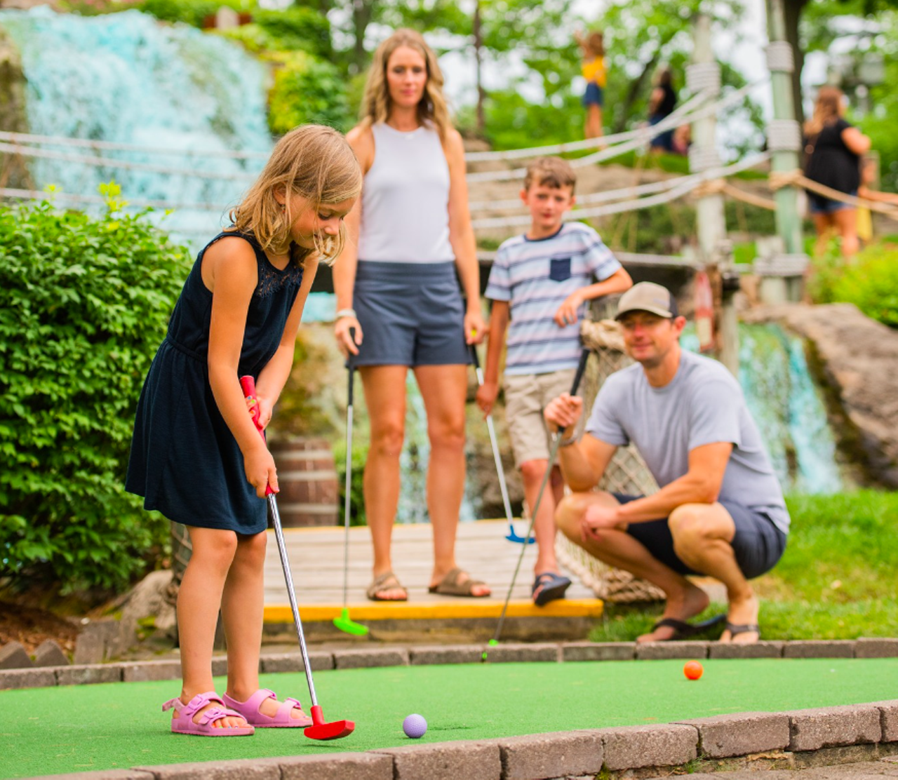 Pirate’s Cove Adventure Golf
8501 International Drive, Orlando
What’s a mini golf course without a good theme? Pirate’s Cove Adventure Golf, located next to Icon Park, features over-the-top pirate ships and creative challenges across three different courses. Tickets start at $16 for adults and $14 for children age 4 to 12.